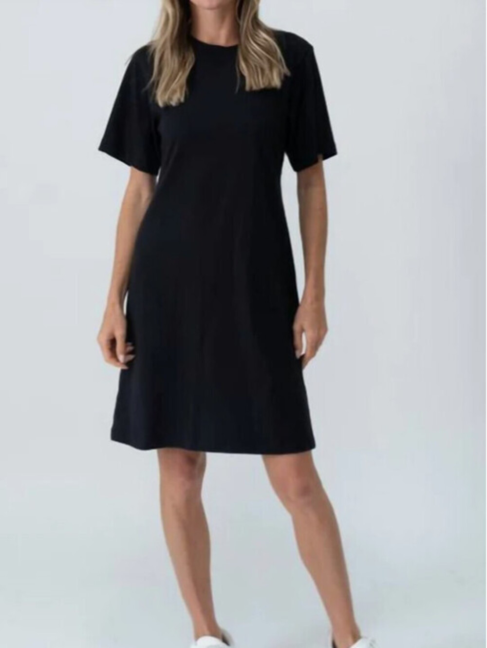 Six Fifty Brooke T Shirt Dress Black Cotton Short Sleeve NWT SF3535 - Large